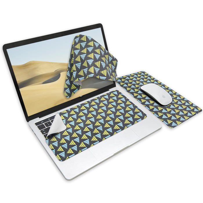 3-in-1 Portable, Washable Mouse Pad & Keyboard Cloth-Kaleidoscope