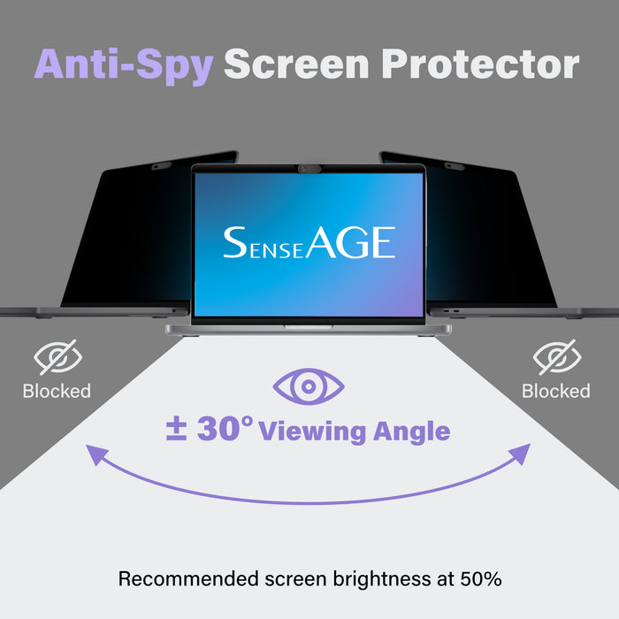 Magnetic Privacy Screen Protector for MacBook + Webcam Cover Slide