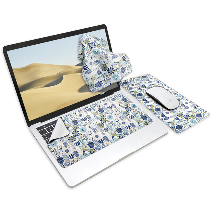 3-in-1 Portable, Washable Mouse Pad & Keyboard Cloth-Beautiful Garden