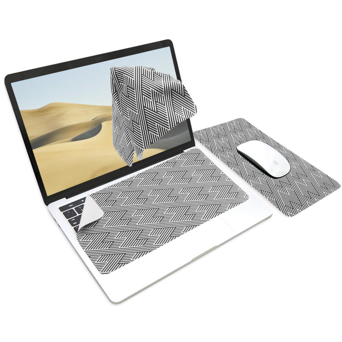 3-in-1 Portable, Washable Mouse Pad & Keyboard Cloth-Abstract Outline