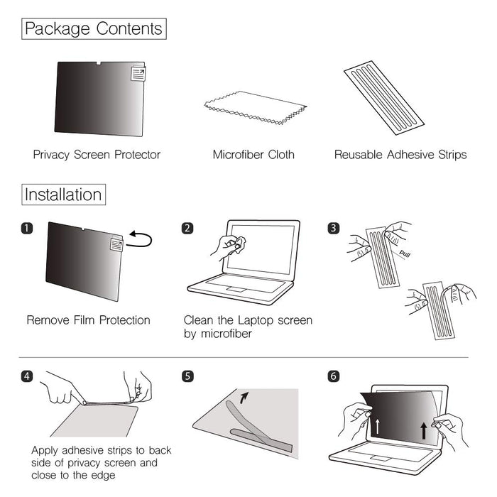 MacBook Pro 15.4インチ(2016-2019)用プライバシースクリーンプロテクター